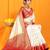 White Woven Silk Blend Saree With Blouse