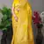 Yellow Woven silk blend Saree With Blouse
