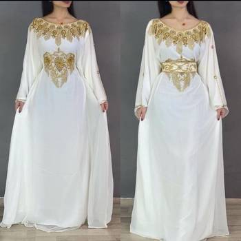 Dubai Farasha Floor Length Party Wear Wedding Gown Beach Stylish Jalabiya Women Dress 2