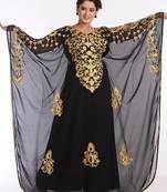 New Royal African Fashiion Attire Bridesmaid Abaya Long Formal Beaded Dubai Moroccan Kaftan Formal Dress