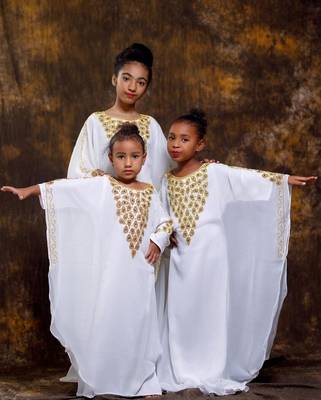 Muslim Girls Kids Abaya Moroccan caftan Kids Khimar jilbab Kids Jellabiya Islamic Kids Dress  2