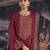 Maroon jacquard pashmina salwar