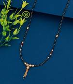 Gold Plated Stylish Multi Beads Mangalsutra for Women