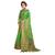 Green woven cotton saree with blouse