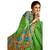 Green woven cotton saree with blouse