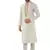 White embroidered art dupion silk kurta-pajama