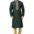 Green embroidered art dupion silk kurta-pajama