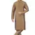 Brown embroidered art dupion silk kurta-pajama