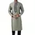 Grey embroidered art dupion silk kurta-pajama