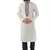 White embroidered art dupion silk kurta-pajama