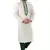 White embroidered art dupion silk kurta-pajama