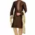 Brown embroidered art dupion silk kurta-pajama