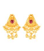 Gold cubic zirconia earrings