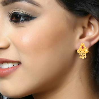 Gold cubic zirconia earrings 2