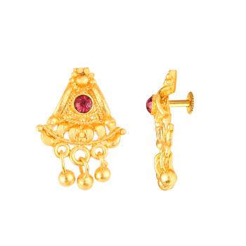 Gold cubic zirconia earrings 3