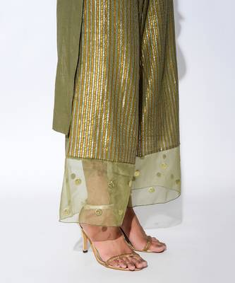 olive short Anarkali Set 5