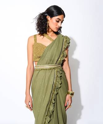 Olive Falls Saree Set 4