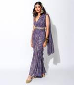 dazzle pant saree set