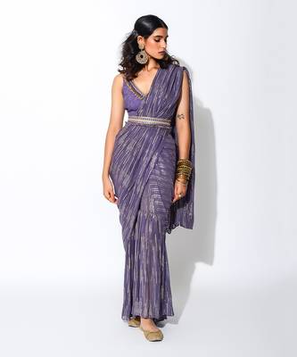 dazzle pant saree set 2