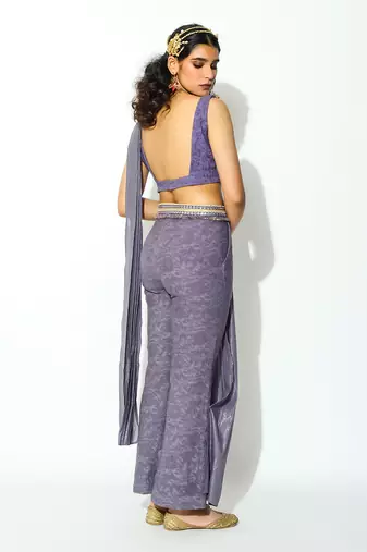 Mauve Drapes Saree