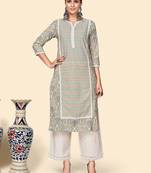 Vbuyz Women'S Printed Straight Cotton Multicolor Stitched Kurta