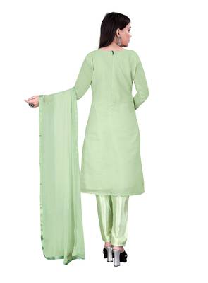 Green embroidered chanderi salwar 3