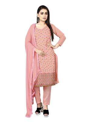 Multicolor embroidered chanderi salwar 1