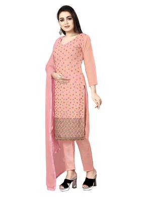 Multicolor embroidered chanderi salwar 2