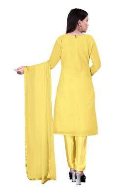 Yellow embroidered chanderi salwar 3