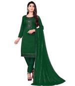 Green embroidered chanderi salwar