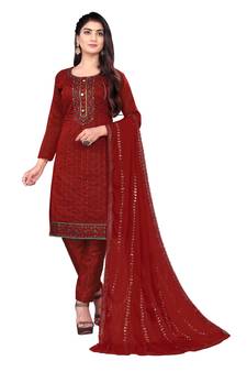 Multicolor embroidered chanderi salwar