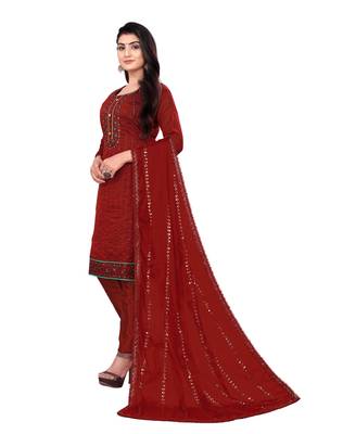 Multicolor embroidered chanderi salwar 2