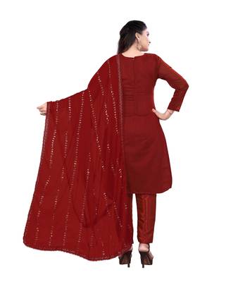 Multicolor embroidered chanderi salwar 3