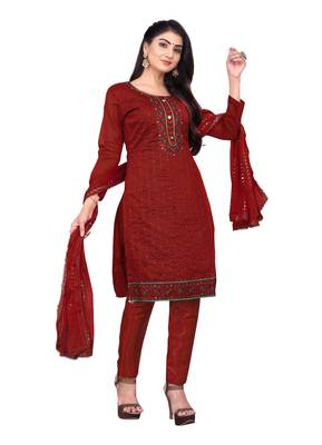 Multicolor embroidered chanderi salwar 4