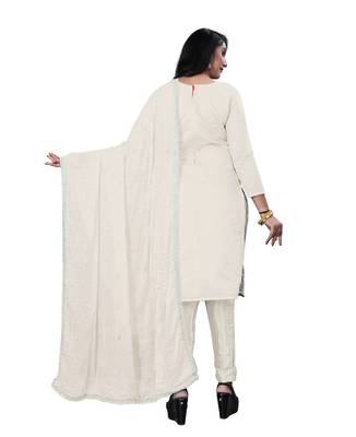 Beige embroidered chanderi salwar 3