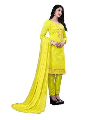 Green embroidered chanderi salwar 4