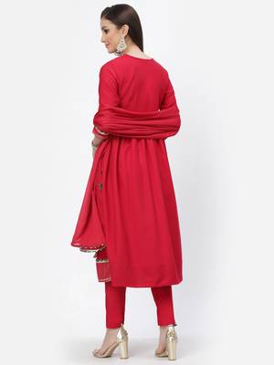 Crimson zari viscose salwar 2