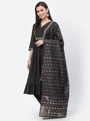 Black sequins chanderi silk salwar 3