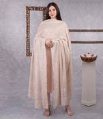 Oyster Pink Chikankari Kamdani Dupatta With Suit