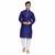 Royal Kurt Mens Cotton Silk Kurta Pyjama Set Blue