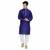 Royal Kurt Mens Cotton Silk Kurta Pyjama Set Blue
