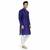 Royal Kurt Mens Cotton Silk Kurta Pyjama Set Blue