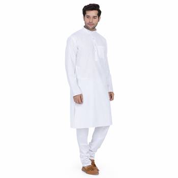 Royal Kurta Men's Pure Cotton Kurta Pyjama White 3
