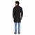Royal Kurta Men's Silk Blend Long Pathani Shirt Collar Kurta Black