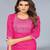 Mohvogue Women's Pink Foil Printed Embroidered Rayon Kurta.