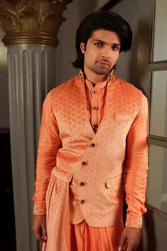 Peach Osh Bandi Set
