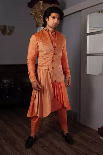 Peach Osh Bandi Set