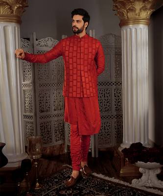Red Dara Kurta Set 1