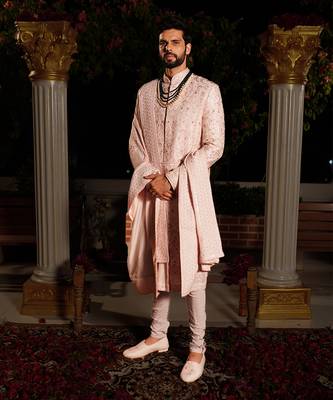 Pink Kush Sherwani Set 2