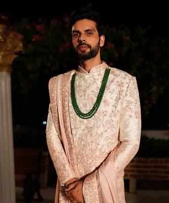 Rose Gold Rama Sherwani Set 3